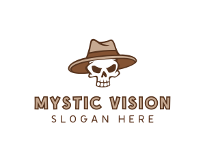 Fedora Skull Hat logo design