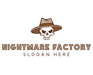 Fedora Skull Hat logo design