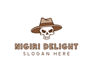 Fedora Skull Hat logo design