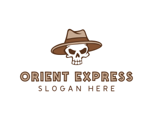 Fedora Skull Hat logo design