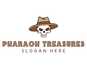 Fedora Skull Hat logo design