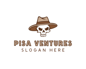 Fedora Skull Hat logo design