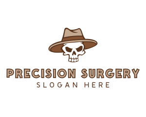 Fedora Skull Hat logo design