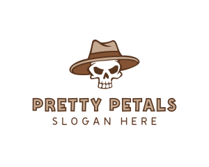 Fedora Skull Hat logo design