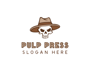 Fedora Skull Hat logo design