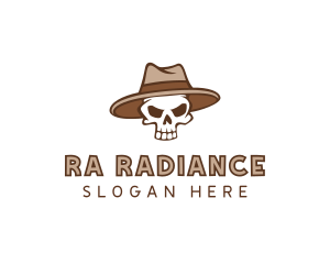 Fedora Skull Hat logo design