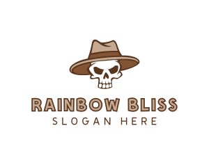 Fedora Skull Hat logo design