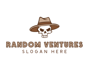 Fedora Skull Hat logo design