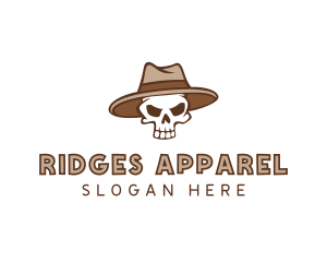 Fedora Skull Hat logo design