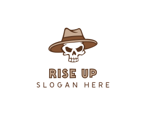 Fedora Skull Hat logo design