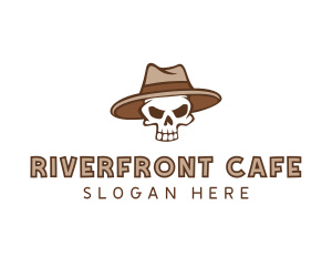 Fedora Skull Hat logo design