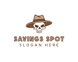 Fedora Skull Hat logo design