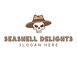 Fedora Skull Hat logo design