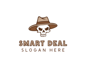 Fedora Skull Hat logo design