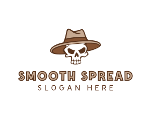 Fedora Skull Hat logo design