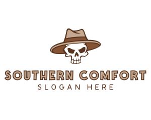 Fedora Skull Hat logo design