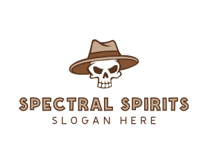 Fedora Skull Hat logo design