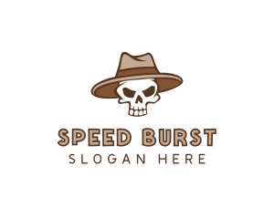 Fedora Skull Hat logo design