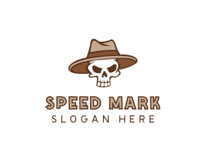 Fedora Skull Hat logo design