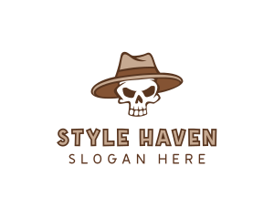 Fedora Skull Hat logo design