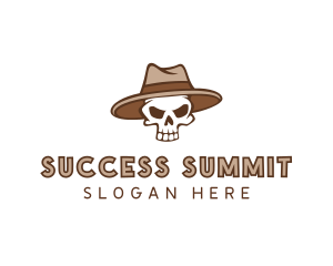 Fedora Skull Hat logo design