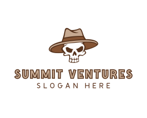 Fedora Skull Hat logo design