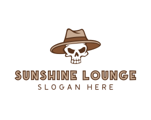 Fedora Skull Hat logo design