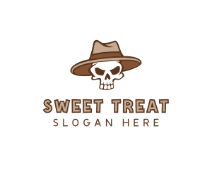 Fedora Skull Hat logo design