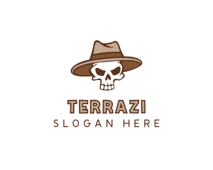 Fedora Skull Hat logo design