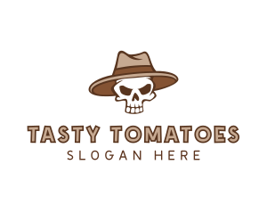 Fedora Skull Hat logo design