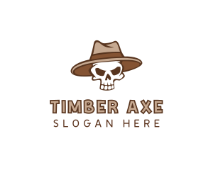 Fedora Skull Hat logo design