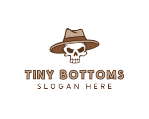 Fedora Skull Hat logo design