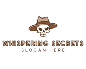 Fedora Skull Hat logo design