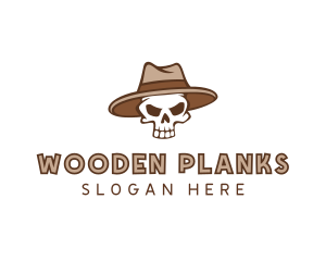 Fedora Skull Hat logo design