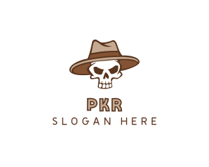 Fedora Skull Hat logo design