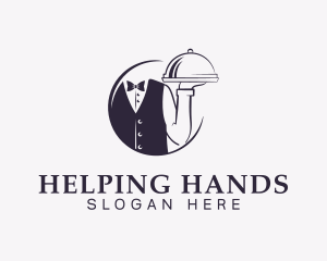 Servant - Restaurant Waiter Butler logo design