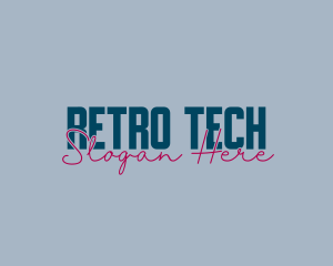 Retro Signature Business logo design