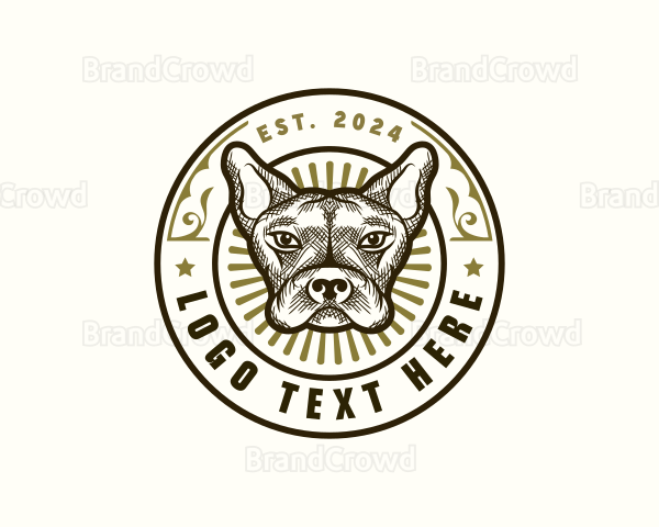 Dog Bulldog Canine Logo