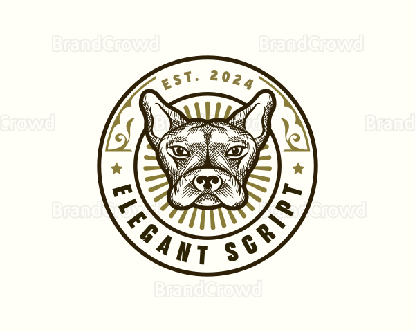 Dog Bulldog Canine Logo