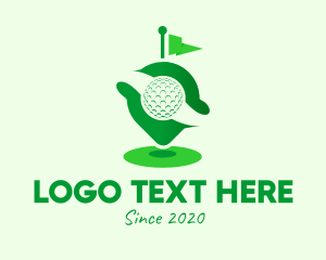 Green Golf Locator Logo