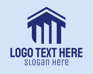 Real - Blue Real Estate Housing Market logo design