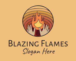 Bonfire Heat Hands logo design