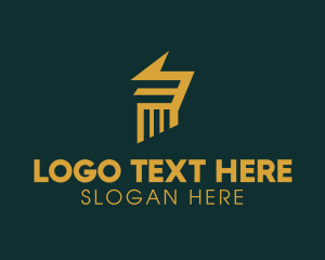 Negative Space - Digital Law Pillar logo design