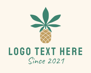 Alternative Medicine - Pineapple Cannabis Leaf logo design