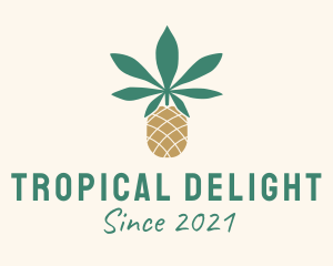 Pineapple - Pineapple Cannabis Leaf logo design