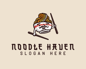 Noodle - Noodle Warrior Bowl logo design