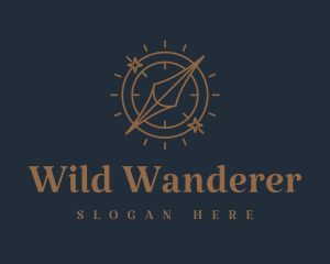 Adventurer - Classic Golden Compass logo design