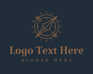 Locator - Classic Golden Compass logo design