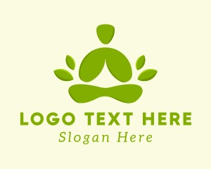 Human - Nature Meditating Human logo design