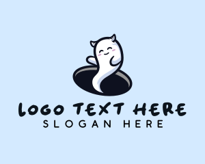 Streamer - Spooky Cute Ghost logo design